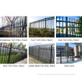 front yard metal barred panel fencing